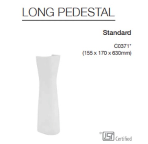 Long Pedestal Wash Basin 155 x 170 x 630 mm