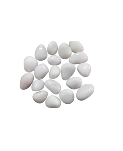 Snow White Machine Polished Marble Pebbles For Garden Decoration And Tumble Stone For Landscaping Home Decor - Artificial Stone Type: Solid Surface