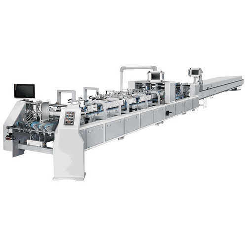 Pvc Automatic Small Box Gluer Folding Carton Box Gluing Machine