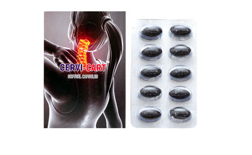 Ayurvedic Medicine Cervi-Cart Softgel Capsules For Cervical Spondylosis And Neck Pain