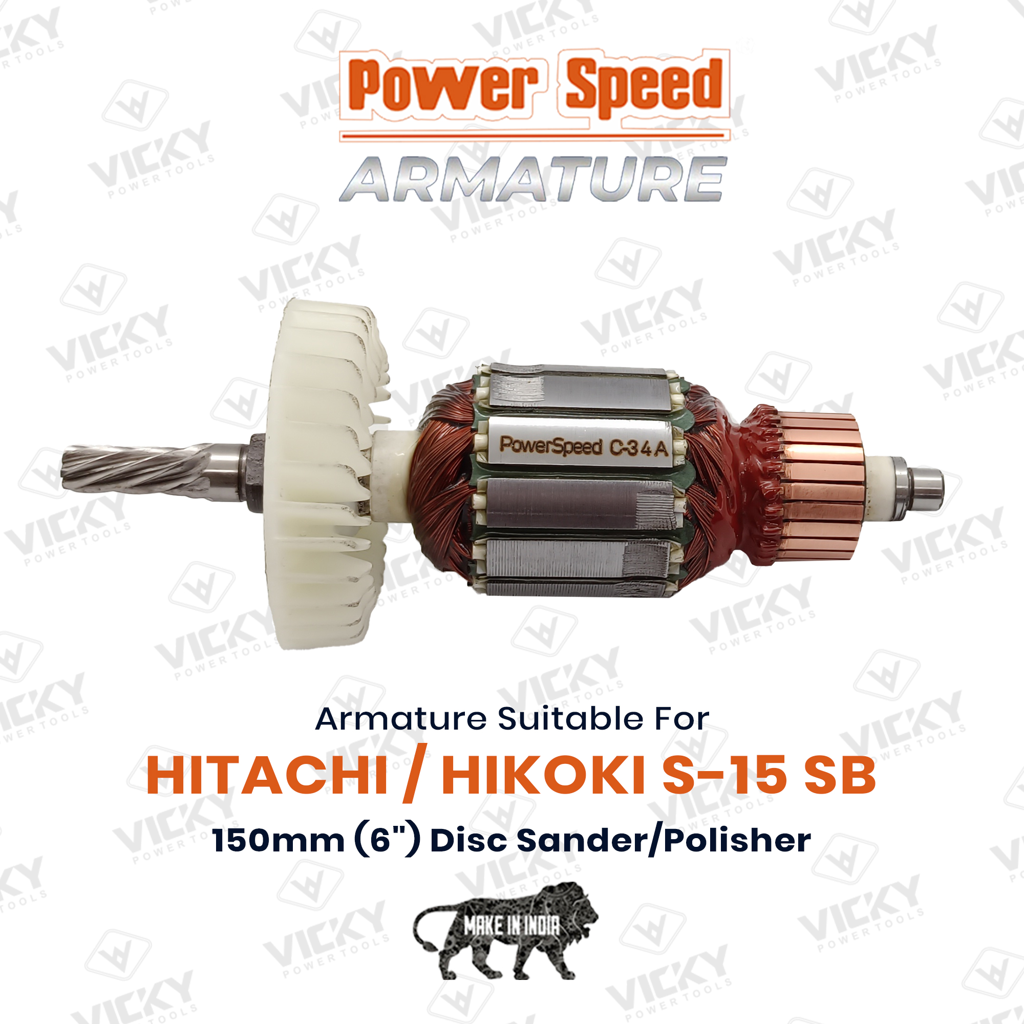 Powerspeed Armature S-15 Sb Hitachi - Color: Grey