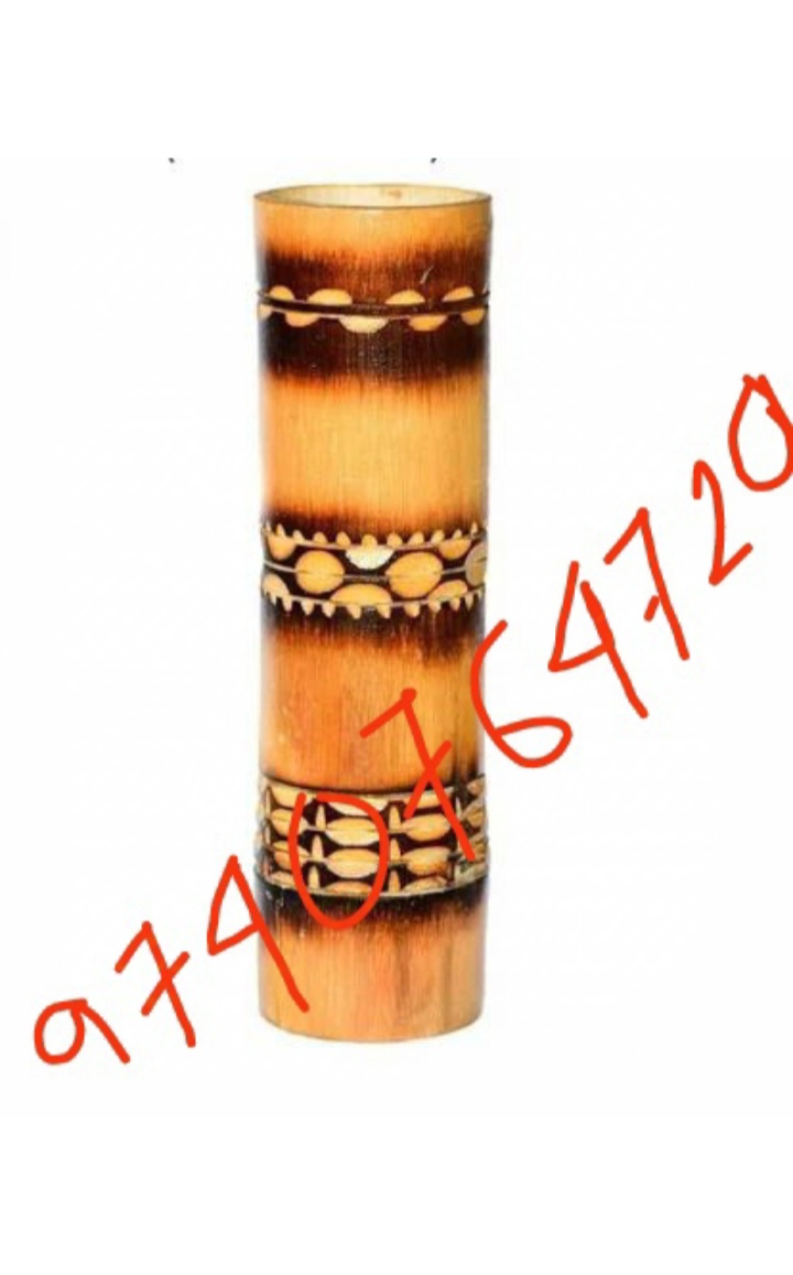 Bamboo Flower Vase - Color: Brown