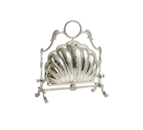 Antique Silver Finish Biscuit Pot | Victorian Style Handcrafted Biscuit Box With Stand - Design Type: Floral Vintage Engraving