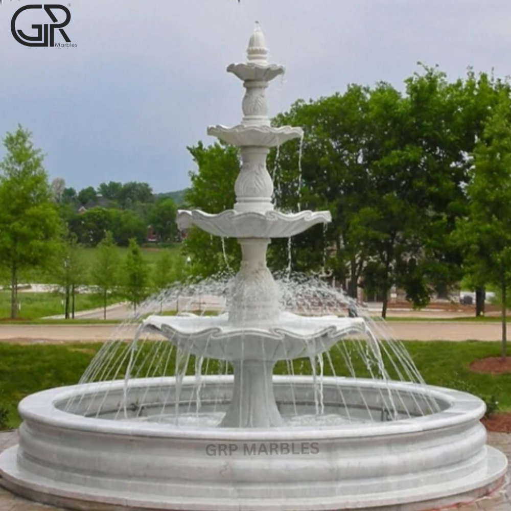 marble water fountain