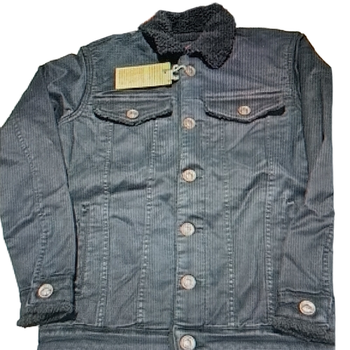 Men Demin Fur Jacket 