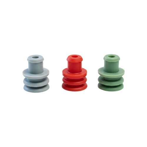 090-Srs 3 Rib 1.6 Mm Silicone Wire Seals - Color: As Per Requirement