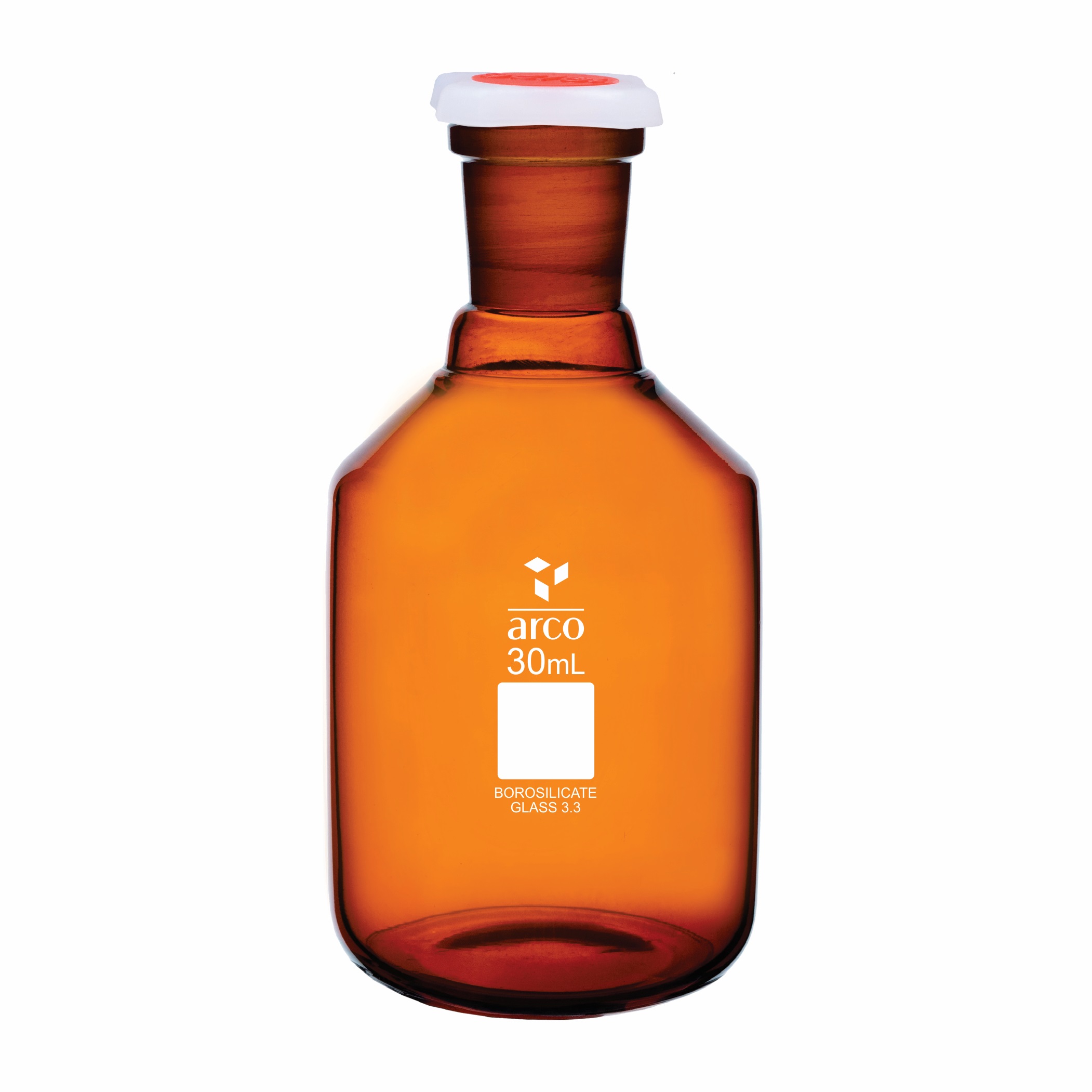 Amber Narrow Neck Reagent Bottles With Pp Stopper 30ml - Color: Transparent