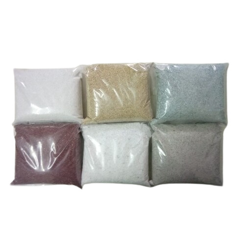 Marble Art - Natural Color Sand And Grit, 0.5-1.5mm Size | Non-toxic, Corrosion Resistant, Available In Super White, Green, Black, Yellow Silica, And Smoky Silica