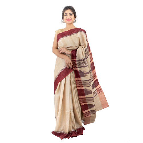 Pure Kosa Silk Temple Border Saree