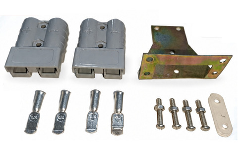 EV Charging Connector Set 50A - 50A Current Capacity, 2 Socket + 4 Pins, Clamp Patti with Nuts & Bolts Included, Easy to Use