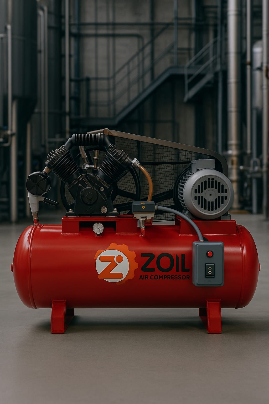 Reciprocating Single Stage Air Compressor Model Wv-1.6/8 - Air Tank Capacity: 250 Liter (L)
