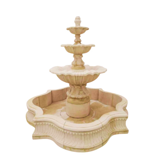 Sandstone Three Tier Fountain - Assembly: No Assembly Required