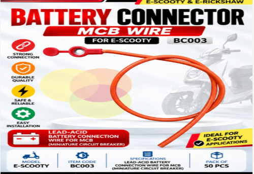 Battery Connector Mcb Wire For E-Scooty