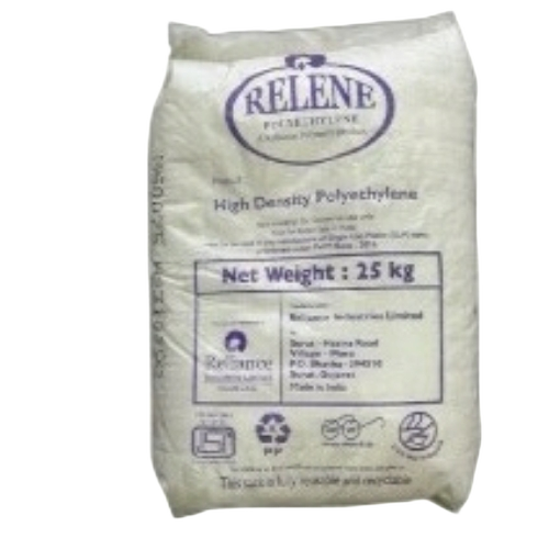 Relene HDPE M60075 Granules - HDPE Plastic 25 Kg White Color 69 Shore D Hardness