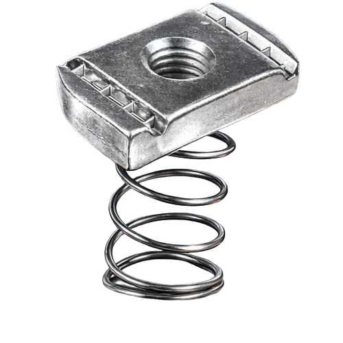 Stainless Steel Spring Nut - Color: Silvery Grey