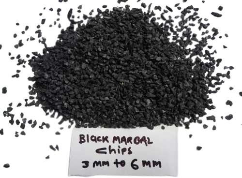 Natural Water Wash Dust Free Marble Chips With Export Packing - Color: Black