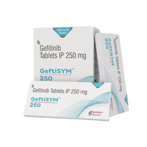 Gefitinib Tablets IP 250 Mg - Medicine Grade, Anti-Cancer Function, Suitable for Adults, 1 Year Shelf Life