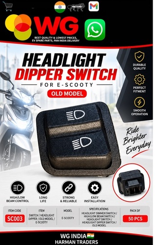 Old Model E-Scooty Headlight Dipper Switch - Features: Durable
