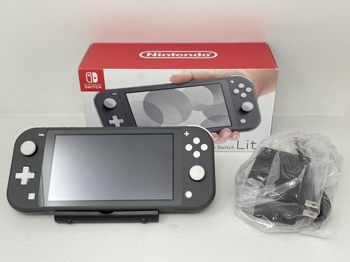 Fast Shipping Nintendo Switch Lite Handheld Game Console 32GB Charger Box Gray 