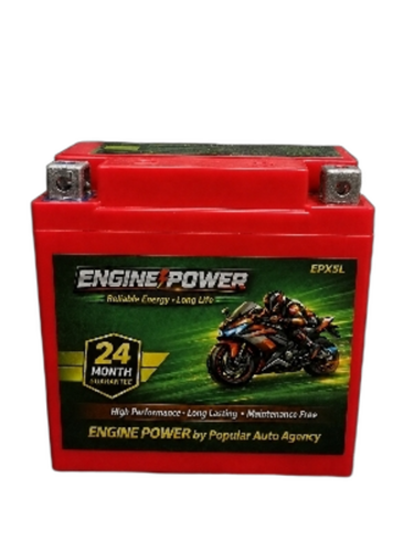 Engine Power 5Lb Battery Maintenance Free Vrla Technology Two Wheeler Battery - Capacity: 5Ah Kg