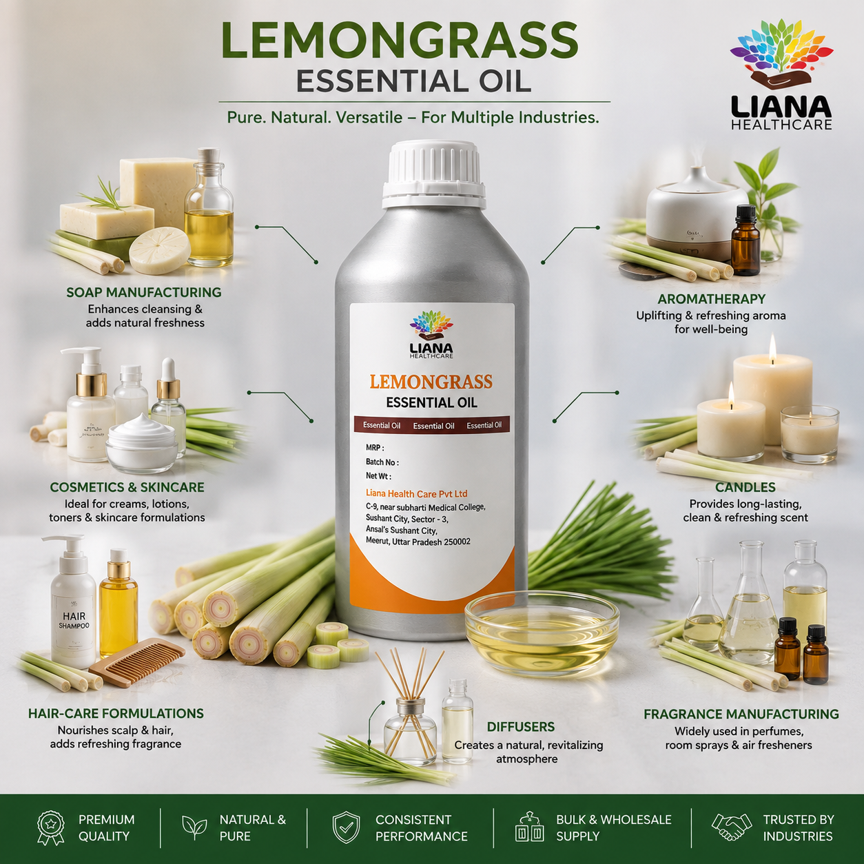 Lemongrass Essential Oil - Age Group: Adults