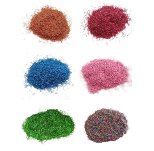 16-32 Mesh Colored Sand / Color Coated Silica Sand / Water Proof Color Coated Sand For Paint Industrial Used - Application: Filler