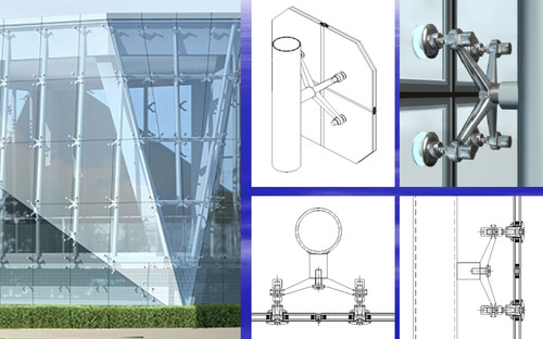 Spider Glass Curtain Wall - Color: Any Color