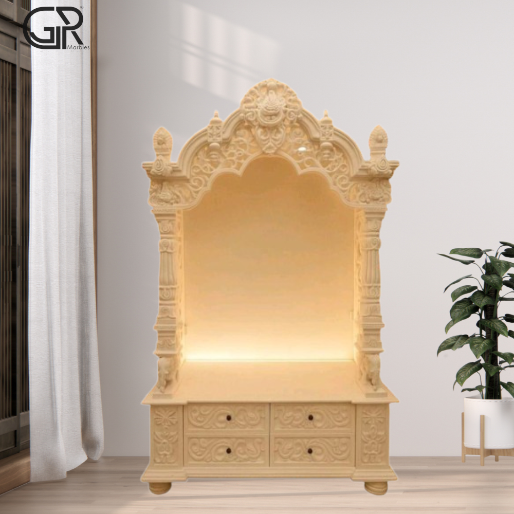 Decorative Marble Temple - Color: White