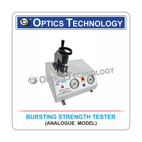 Bursting Strength Tester - Durable Design with Spiral Grooved Clamps | Dual Pressure Gauges, Fully Enclosed Model, Automatic Test Cycle Completion