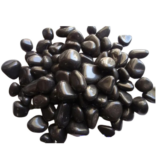 Black Pebble Stone - Natural Polished Stone, 15mm to 60mm Sizes Available, Decorative Application for Aquariums and Landscaping