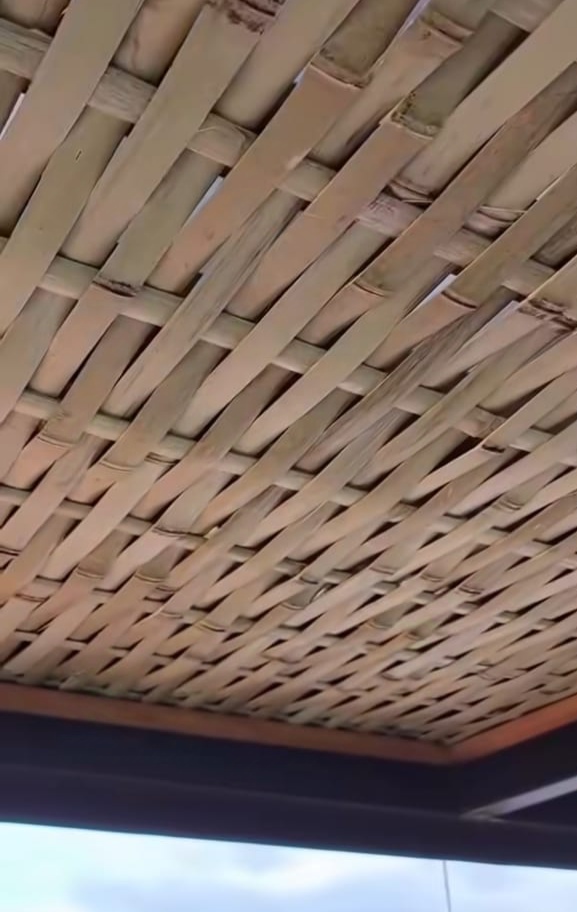 Bamboo False Ceiling Slab - Color: Yellows / Golds