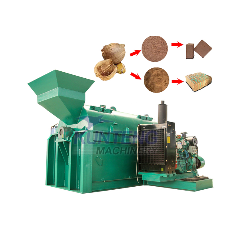 Palm Shell Fiber Extraction Machine Coconut Shell Fiber Separation Machinery - Color: Customized