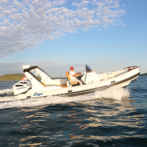 Liya Inflatable Boat - 7.5m Length, 2.93m Width, 1800kg Load Capacity | Durable Germany PVC/ORCA Hypalon, 8 Airtight Compartments, Outboard Engine, Ideal for Fishing and Leisure