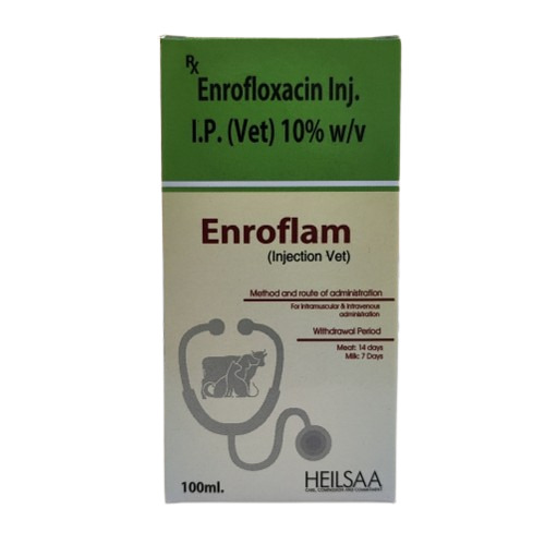 Enroflam (Enrofloxacin Inj. I.P. (Vet) 10% W/V)