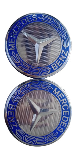 Blue Mercedes Wheel Cap