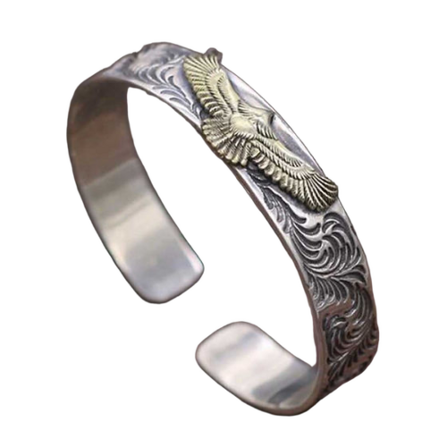 Mens Sterling Silver Eagle Cuff Bracelet - Gender: Women
