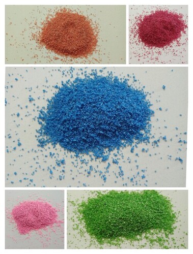 Customized color Quartz Grade Silica Color Coated Sand With High Purity