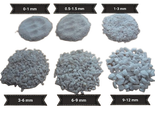 Water Wash Dry Uneven Shape White Marble Crushed Stone Chips And Aggregate For Epoxy Flooring - Color: Purple