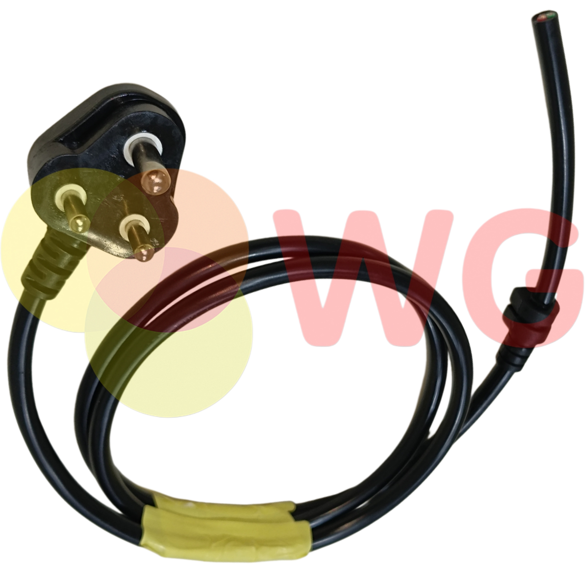 Charging Lead / Input Cable / Lite / 2 Core / E-Scooty - Plastic, Long Size, Black, 3 Pin Charger Plug Lead Durable