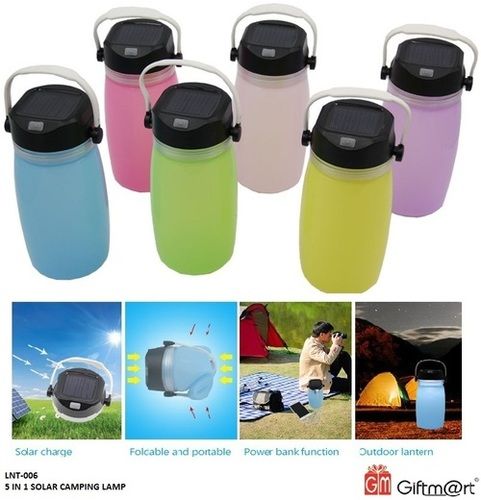 Assorted 5 In 1 Solar Camping Lamp