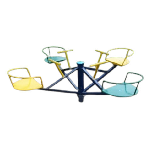 4 Seater Merry-Go-Round - Metal Structure, Outdoor Design | Corrosion Resistant, Dimensional Accuracy, High Durability, Smooth Ends, Fine Finishing