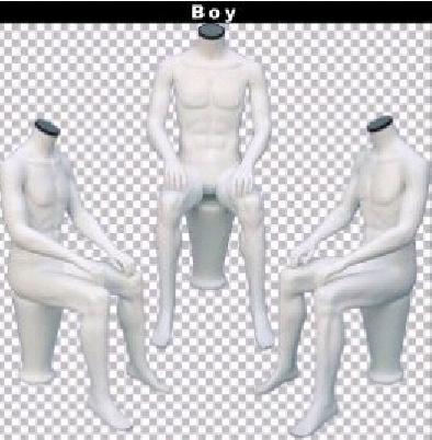 Male Sitting Lying Mannequin HAM-9