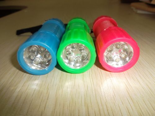 9 Pieces LED Flashlight with Plastic Material