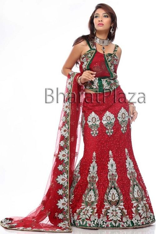 Resham Embroidery Bridal Lehenga