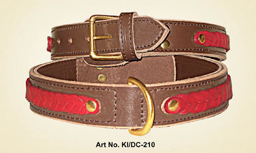 Leather Knitted Dog Collar