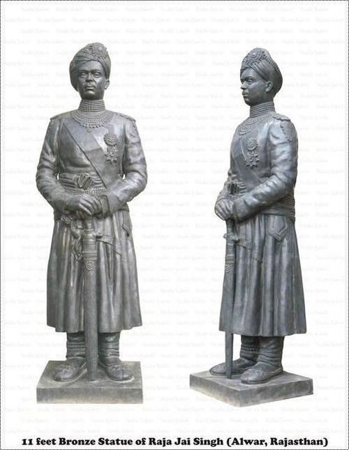 Raja Jai Singh ji 11 Feet Bronze Statue