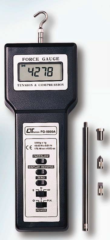 Digital Force Gauge - 5000 g to 20 KG Capacity, High Resolution & Accuracy | Tension/Compression, Peak Hold, Zero Control, RS-232 Interface