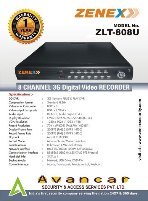 8 Ch Digital Video Recorder (Dvr)