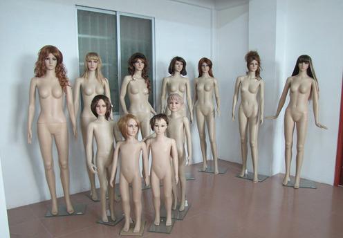 Plastic Female Skin Color Mannequins