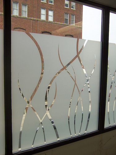 Decorative Bamboo Semi-Privacy | (Static Cling) | Window Film World